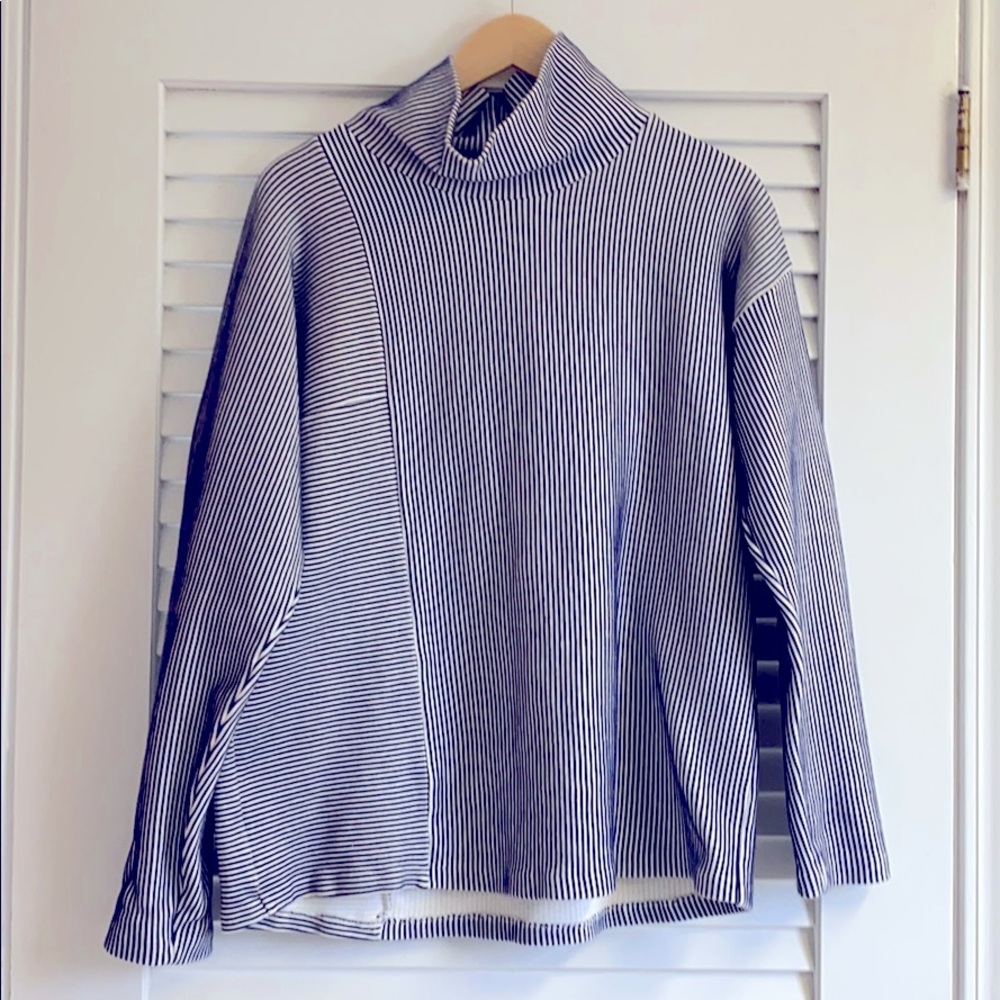 COS oversized sweatshirt in navy stripe size S